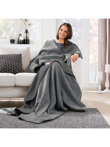 Erwin Müller Jacquard, Baumwollmischung Wohndecke Rimini in grau