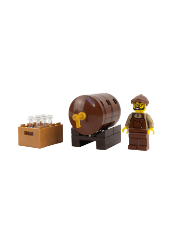 LEGO Stein-Experte MOC Winzer mit Weinfass - ab 3 Jahren in multicolored