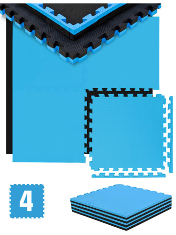eyepower Fitnessmatte Prometheus 4er Set in blau