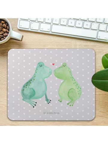 Mr. & Mrs. Panda Mousepad Frosch Liebe ohne Spruch in Grau Pastell