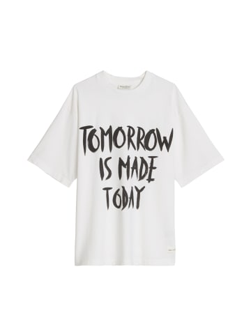 Marc O'Polo Print-T-Shirt loose in Weiß