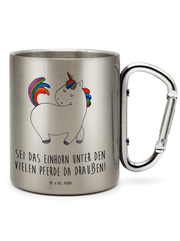 Mr. & Mrs. Panda Thermobecher Einhorn Stolzieren mit Spruch in Silber