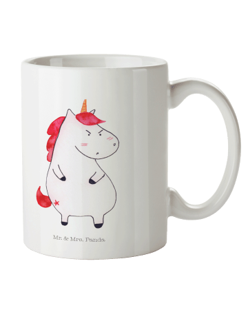 Mr. & Mrs. Panda Kindertasse Einhorn Wut ohne Spruch in Weiß