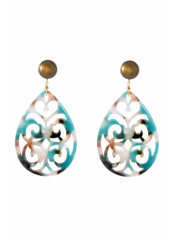 Gemshine Ohrhänger BLUE Farbverlauf in gold coloured
