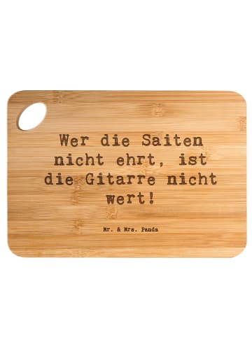 Mr. & Mrs. Panda Servierplatte Spruch Gitarre Wert mit Spruch in Braun