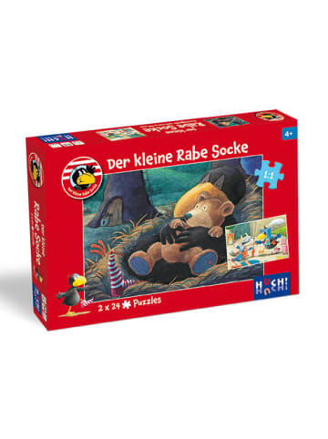 HUCH! Puzzle Der kleine Rabe Socke - Puzzle 2 x 24 Teile in Bunt