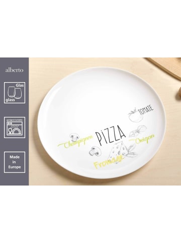 Ritzenhoff & Breker 6er Set Pizzateller Alberto in Weiß-Bunt ø 32 cm in weiß-bunt