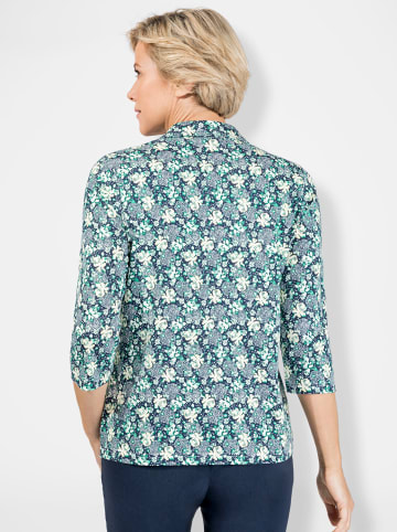 WITT WEIDEN Shirt in marine-zitrone-bedruckt