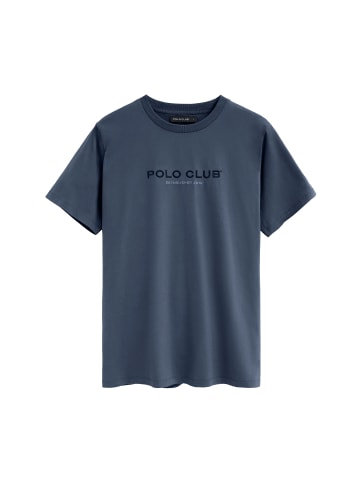 Polo Club T-Shirt ESTABLISHED MINIMAL TITLE VO in Denim