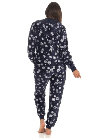 NORMANN Jumpsuit Overall Kapuze wterlichen Design - 51278 in marine