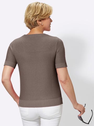 WITT WEIDEN Kurzarmpullover in taupe
