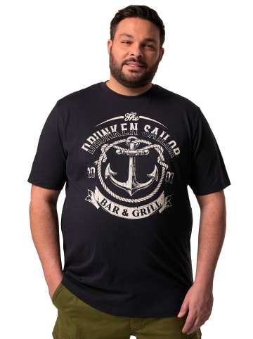 Men Plus Kurzarm T-Shirt in navy blau