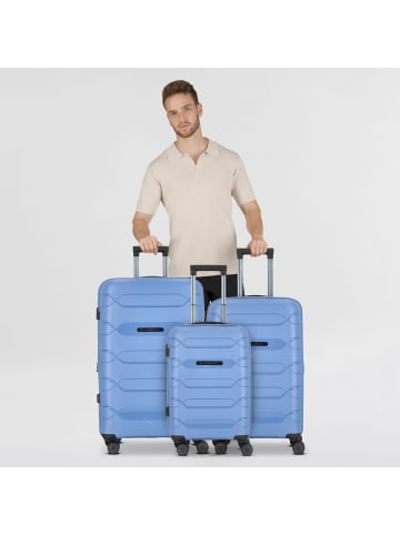 Polestream Strz by Asteroid 4 Rollen Kofferset 3-teilig mit Dehnfalte in ice blue