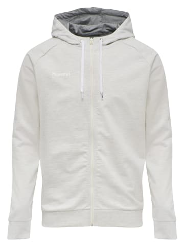 Hummel Baumwoll-Hoodie Hmlgo Cotton Zip Hoodie in EGRET MELANGE