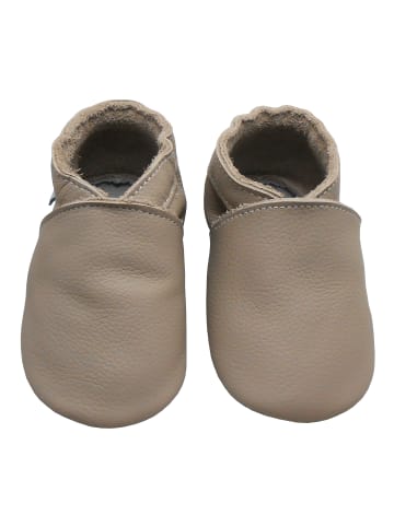 Yalion Baby Leder-Krabbelschuhe in Hellbraun