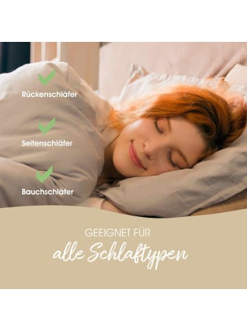 Künsemüller Comfort Daunen 3-Kammer Kopfkissen mit kanadischen Daunen in weiß