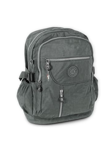 Bag Street Cityrucksack, Freizeitrucksack Nylon grau ca. 30cm breit ca. 38cm hoch