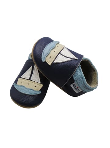 Yalion Baby Krabbelschuhe Segelschiff in Dunkelblau