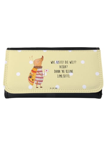 Mr. & Mrs. Panda Portemonnaie für Damen Nachtfalter Fähnchen mit... in Gelb Pastell
