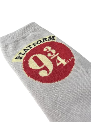Harry Potter 3er Pack Harry Potter Socken Hedwig Gleis 9 3/4 Strümpfe in blau/weiß