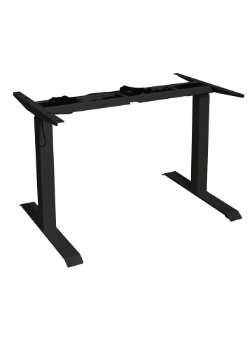 58 aufm Kessel SCHREIBTISCH höhenverstellbar elektrisch Editha 180x90 schwarz/weiß matt lack