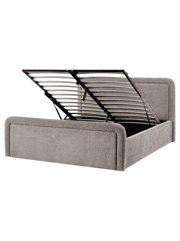 Beliani Doppelbett VIVIERS in Beige/Schwarz - (W) 181 x (H) 105 x (L) 219 cm