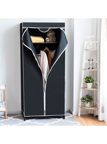 COSTWAY Kleiderschrank in Schwarz