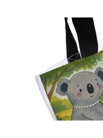 Mr. & Mrs. Panda Schultertasche Koala Familie Design ohne Spruch in Weiß