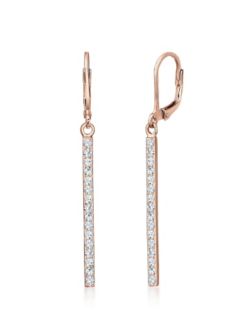 Elli Ohrringe 925 Sterling Silber Rechteck, Geo in Rosegold