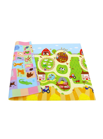 BABY CARE Spielmatte "Busy Farm" in Bunt - (L) 210 x (B) 140 cm x (H) 13 mm