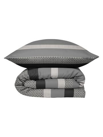 Schiesser Baumwollsatin-Bettwäsche-Set Dion in Grau