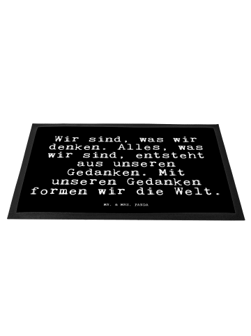 Mr. & Mrs. Panda Sauberlaufmatte Wir sind, was wir... mit Spruch in Schwarz