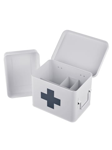 relaxdays Medizinbox in Weiß - (B)21 x (H)16 x (T)15,5 cm