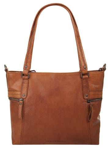 SPIKES & SPARROW Shopper echt Leder in cognac
