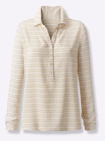 WITT WEIDEN Langarm-Bluse in sand-ecru-bedruckt