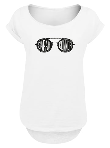 F4NT4STIC Long Cut T-Shirt Terminator 2 Goggle Sunglasses Sarah Connor in weiß