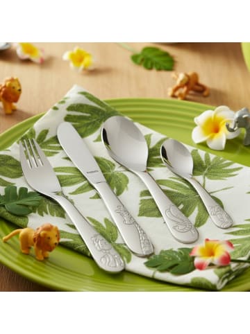 Kuppels 4-tlg. Kinderbesteck Set DSCHUNGELTIERE in edelstahl