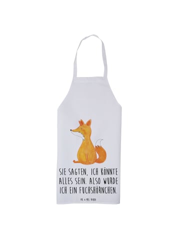 Mr. & Mrs. Panda Kochschürze Einhorn Wunsch mit Spruch in Weiß