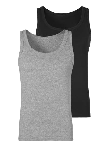 H.I.S Tanktop in grau-meliert, schwarz
