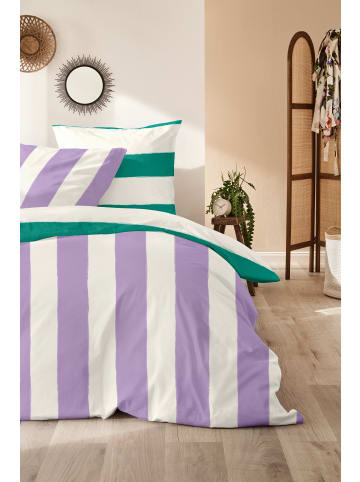 Hahn Bettwäsche Renforce Color Block in lila