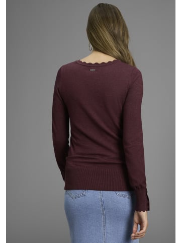 Laura Scott Strickpullover in bordeaux melange