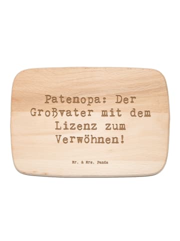 Mr. & Mrs. Panda Schneidebrett Spruch Patenopa Verwöhnung mit Sp... in Transparent