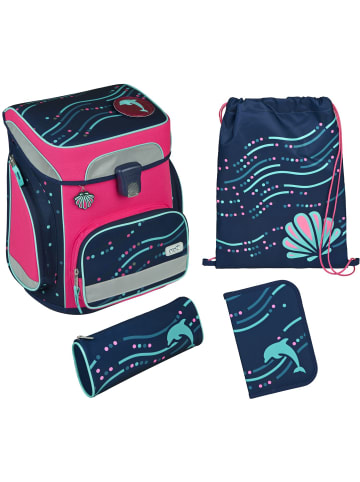 SCOOLI EasyFit Glow Edition Set 5-tlg. DIN Dotty Dolphin in pink