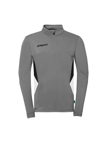 uhlsport 1/4 ZIP TOP Equipe 29 in steingrau/weiß/schwarz