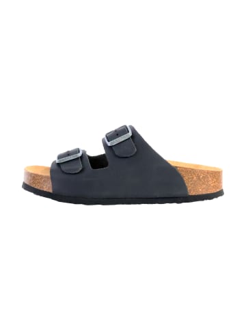 Plakton CP Beta Leder-Pantoletten Schwarz