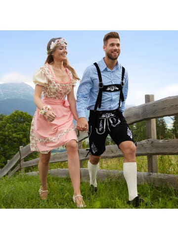 tectake Lederhose Frankenwald in schwarz