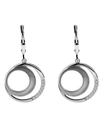 Adeliás Damen Ohrhänger aus 925 Silber mit Zirkonia in silber