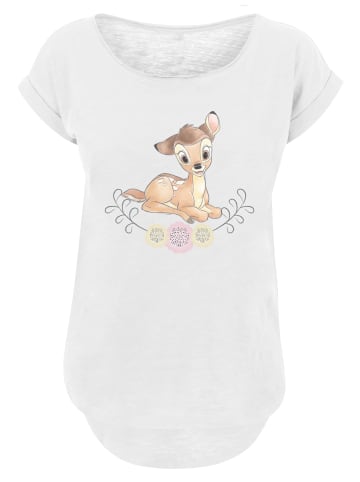 F4NT4STIC Long Cut T-Shirt Disney Bambi Watercolour in weiß