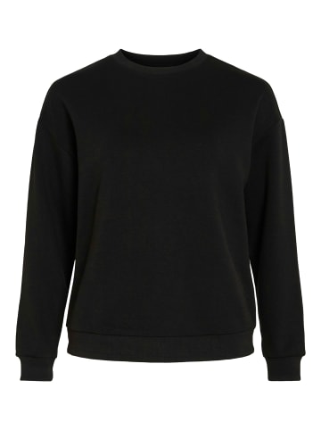 Vila Jumper round neck long sleeves soft sweatshirt look in Schwarz