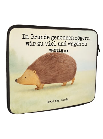 Mr. & Mrs. Panda Hülle Laptop Igel Herzen Design mit Spruch in Weiß